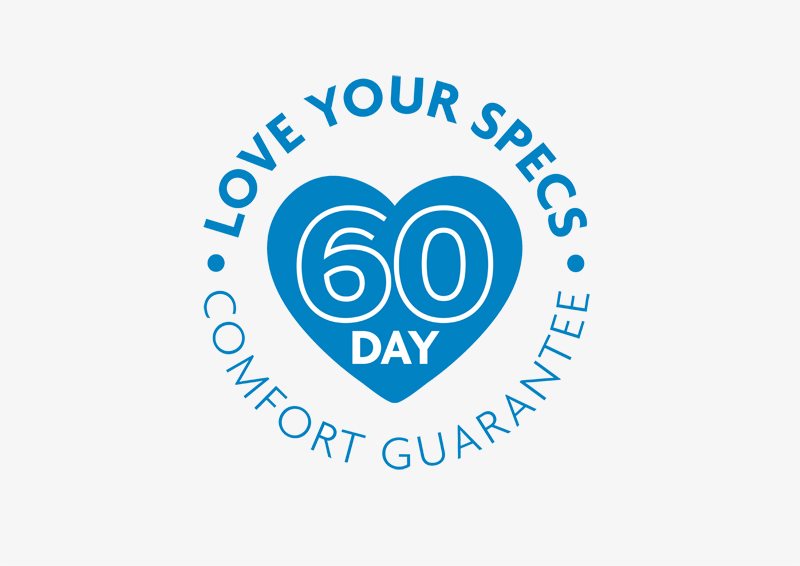 Love your Specs 60 Day Comfort Guarantee
